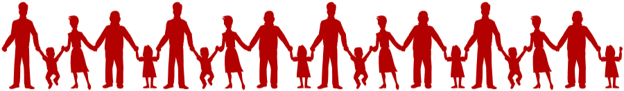 Parents and Children Holding Hands in a Line