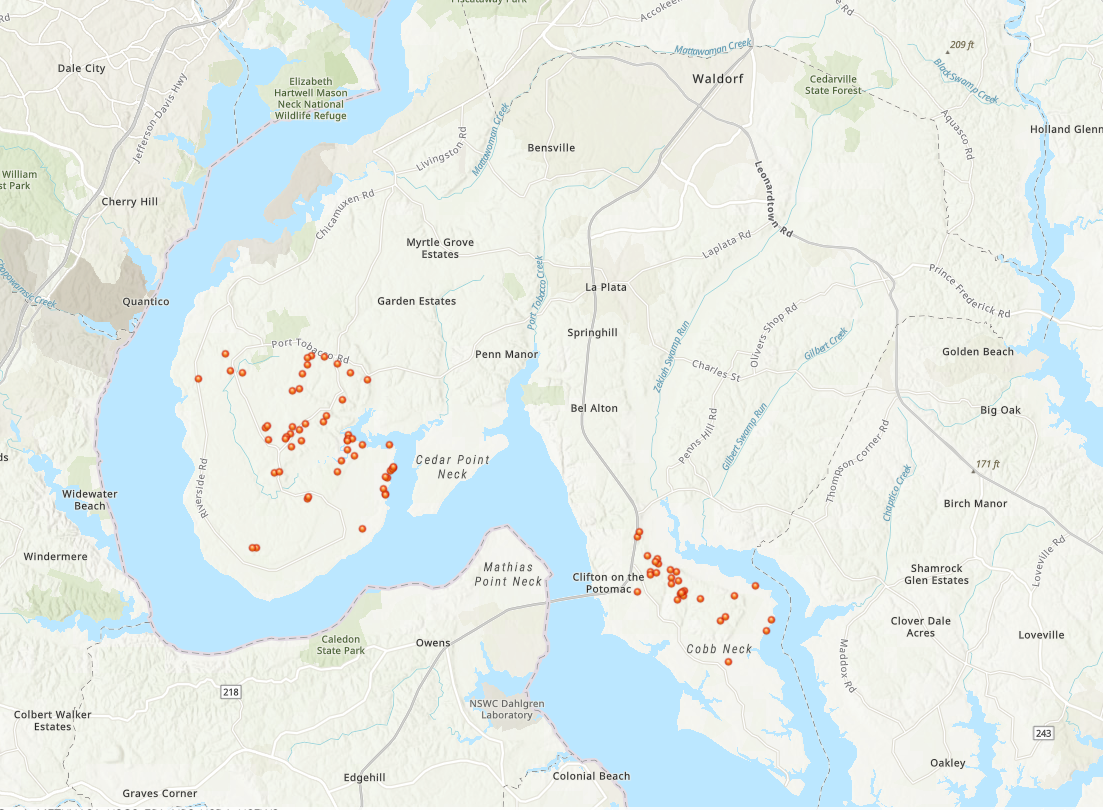 Map of ARPA Funds Spent on Long Driveways