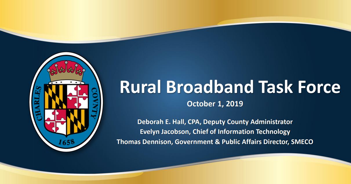 Rural Broadband Task Force Presentation to the Commissioners October 2019