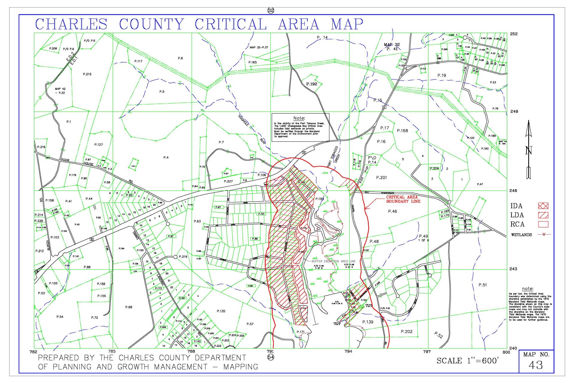 Critical Area Map 43