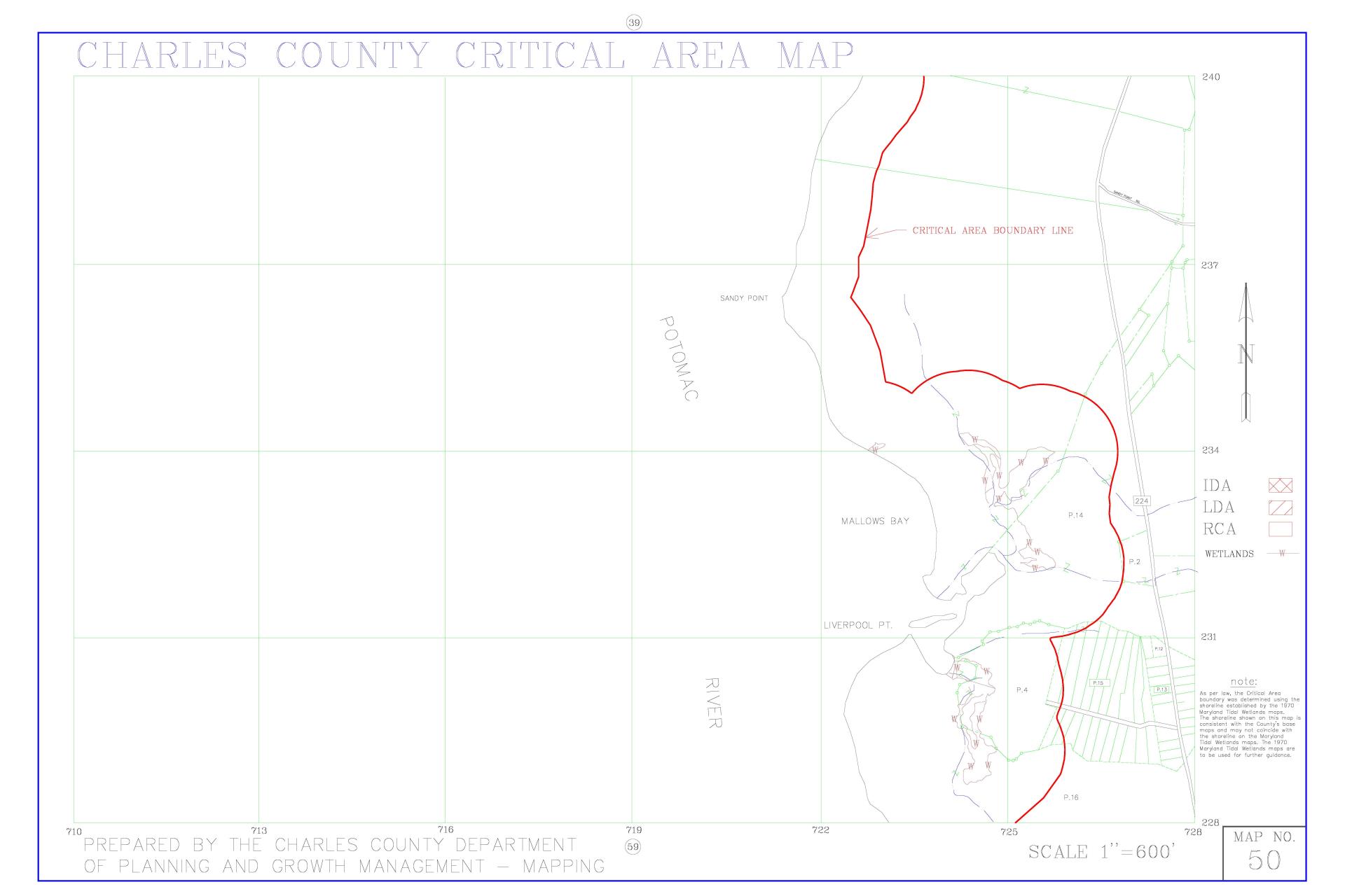 Critical Area Map 50