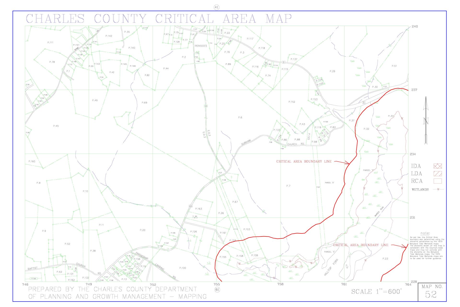 Critical Area Map 52