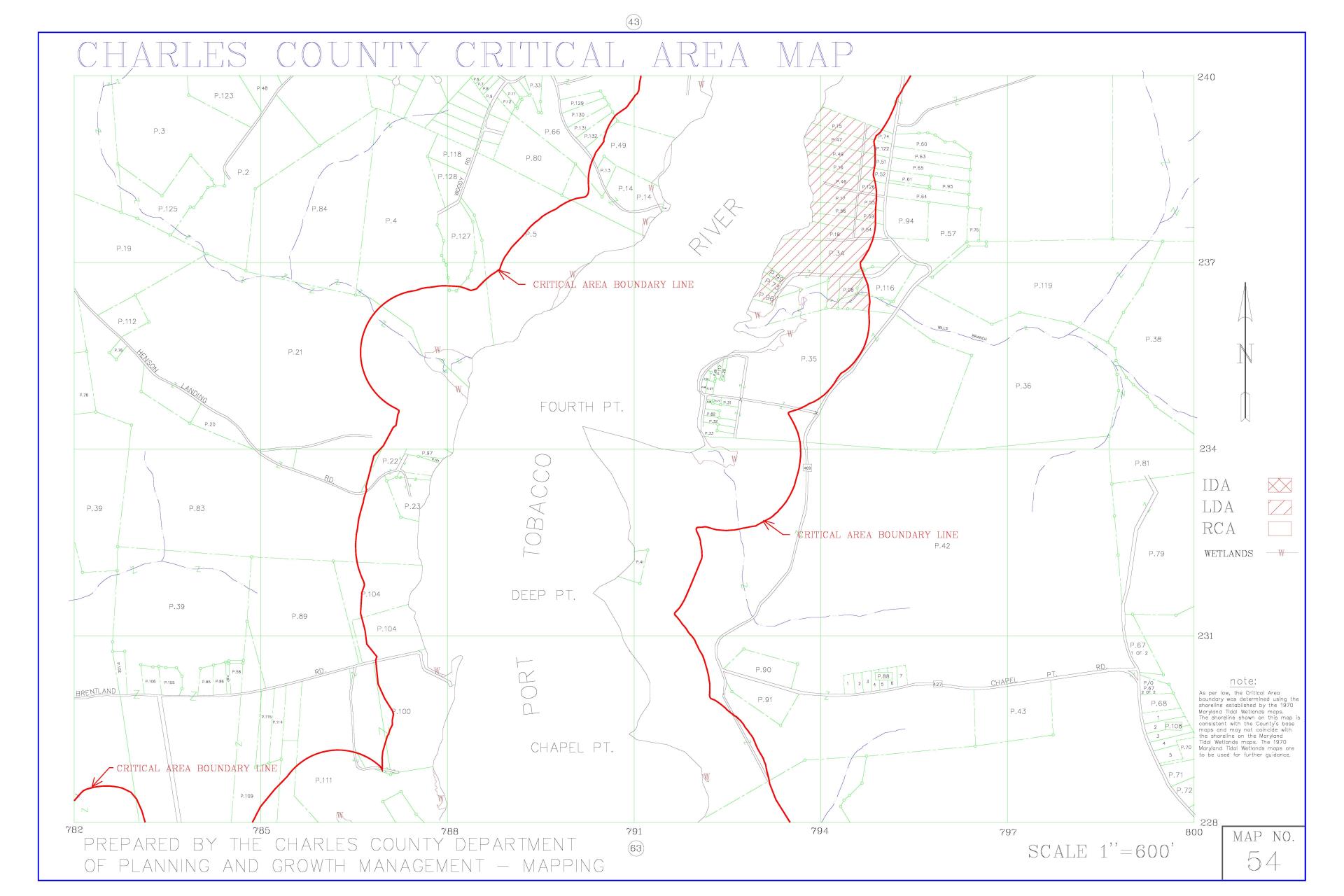 Critical Area Map 54