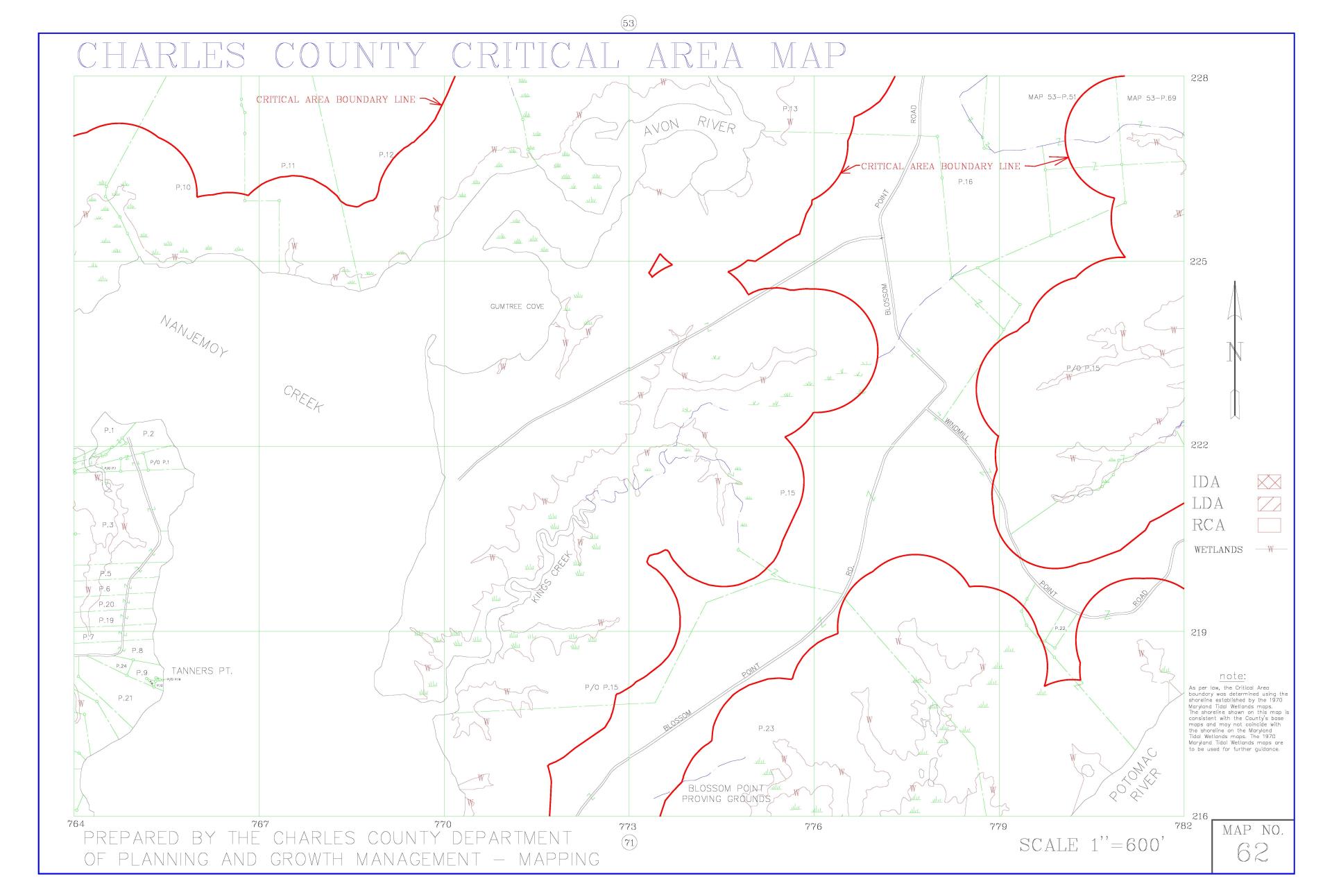 Critical Area Map 62