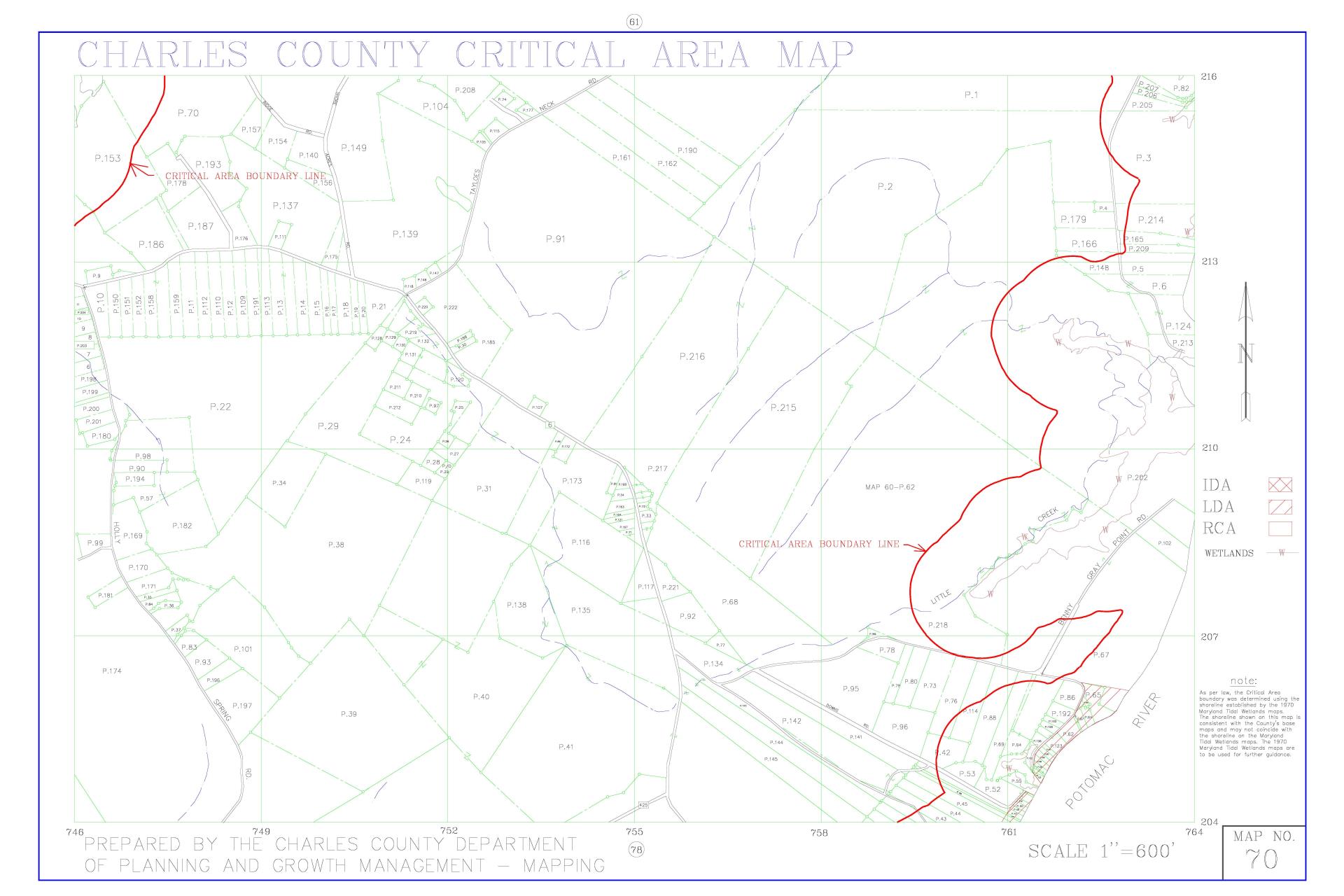 Critical Area Map 70