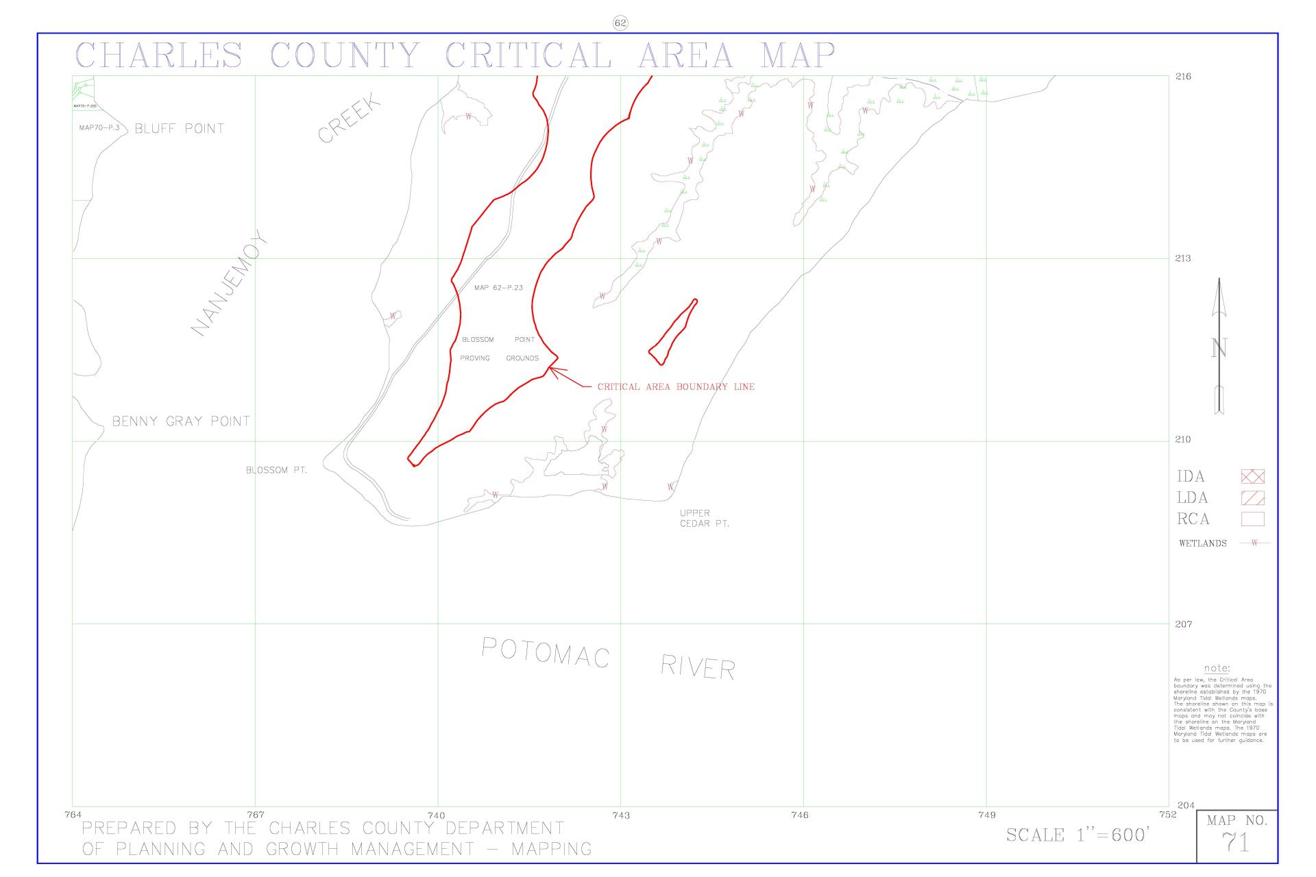 Critical Area Map 71