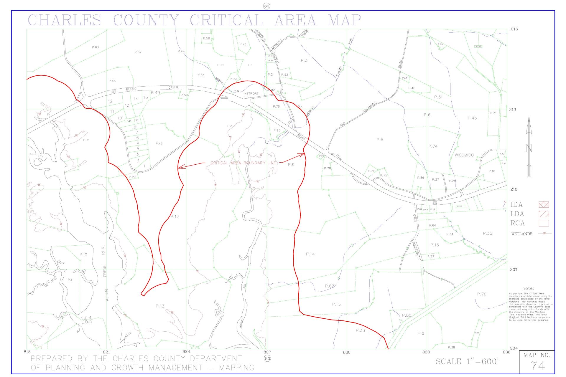 Critical Area Map 74