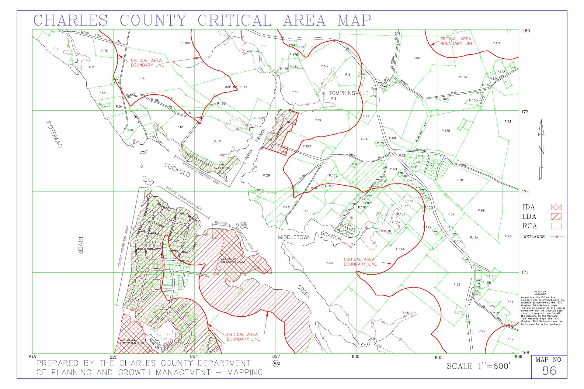 Critical Area Map 86