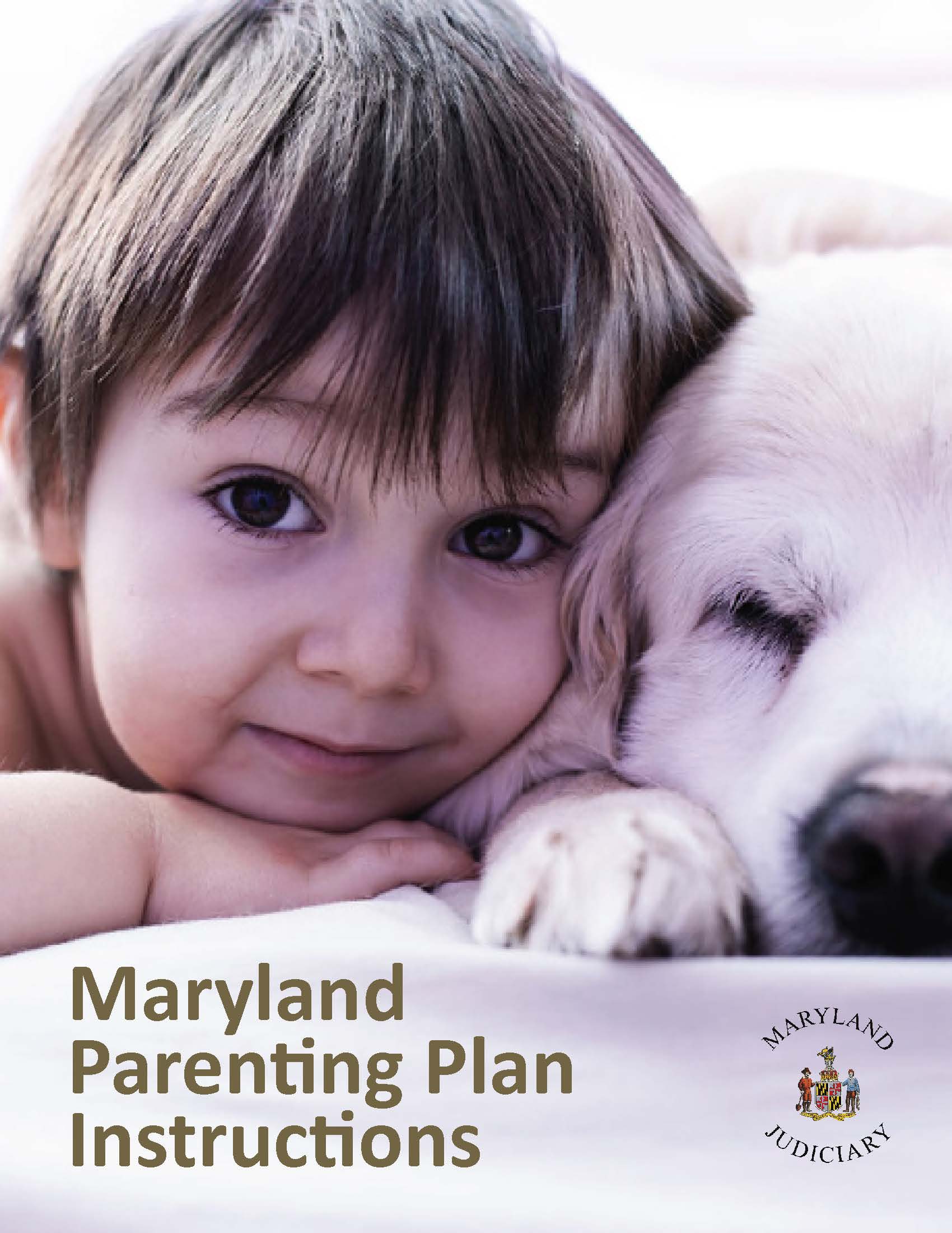 Maryland Parenting Plan Instructions - Child with dog