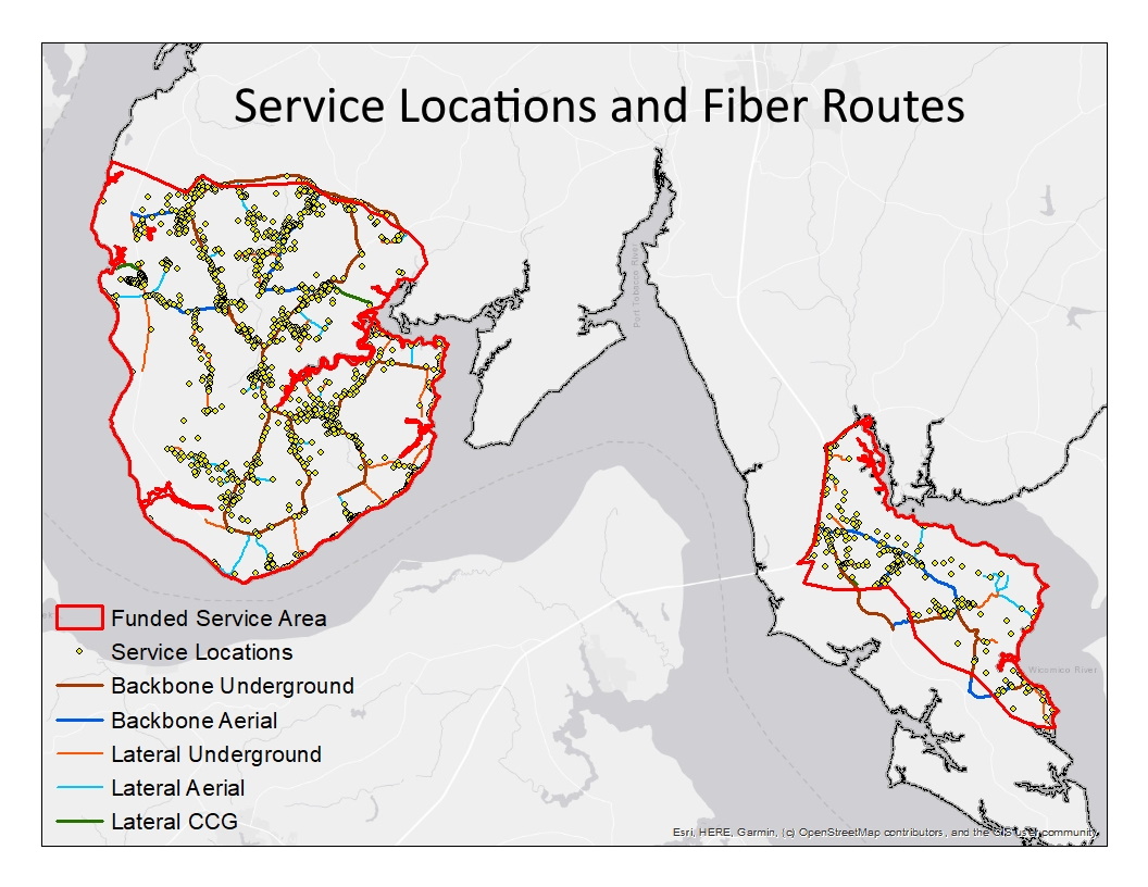 ServiceLoactions FiberRoutes FSA